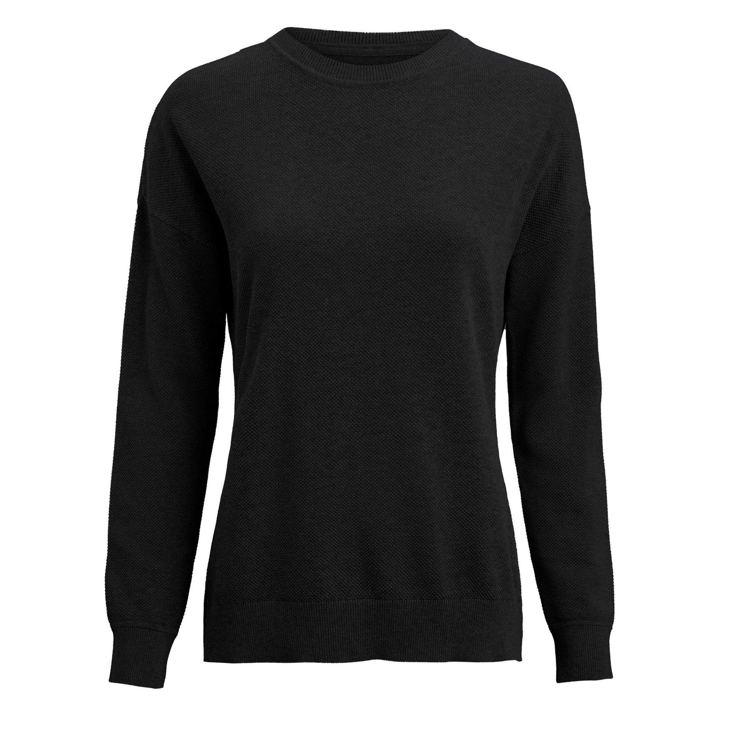 Black - Front - James Harvest Womens-Ladies Ashland Knitted Casual Sweatshirt