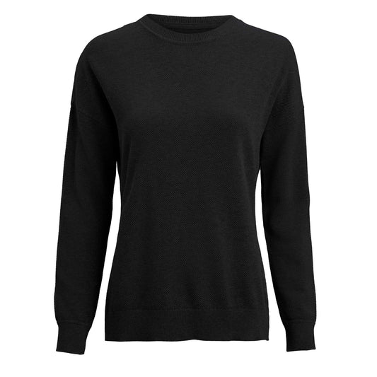 Black - Front - James Harvest Womens-Ladies Ashland Knitted Casual Sweatshirt