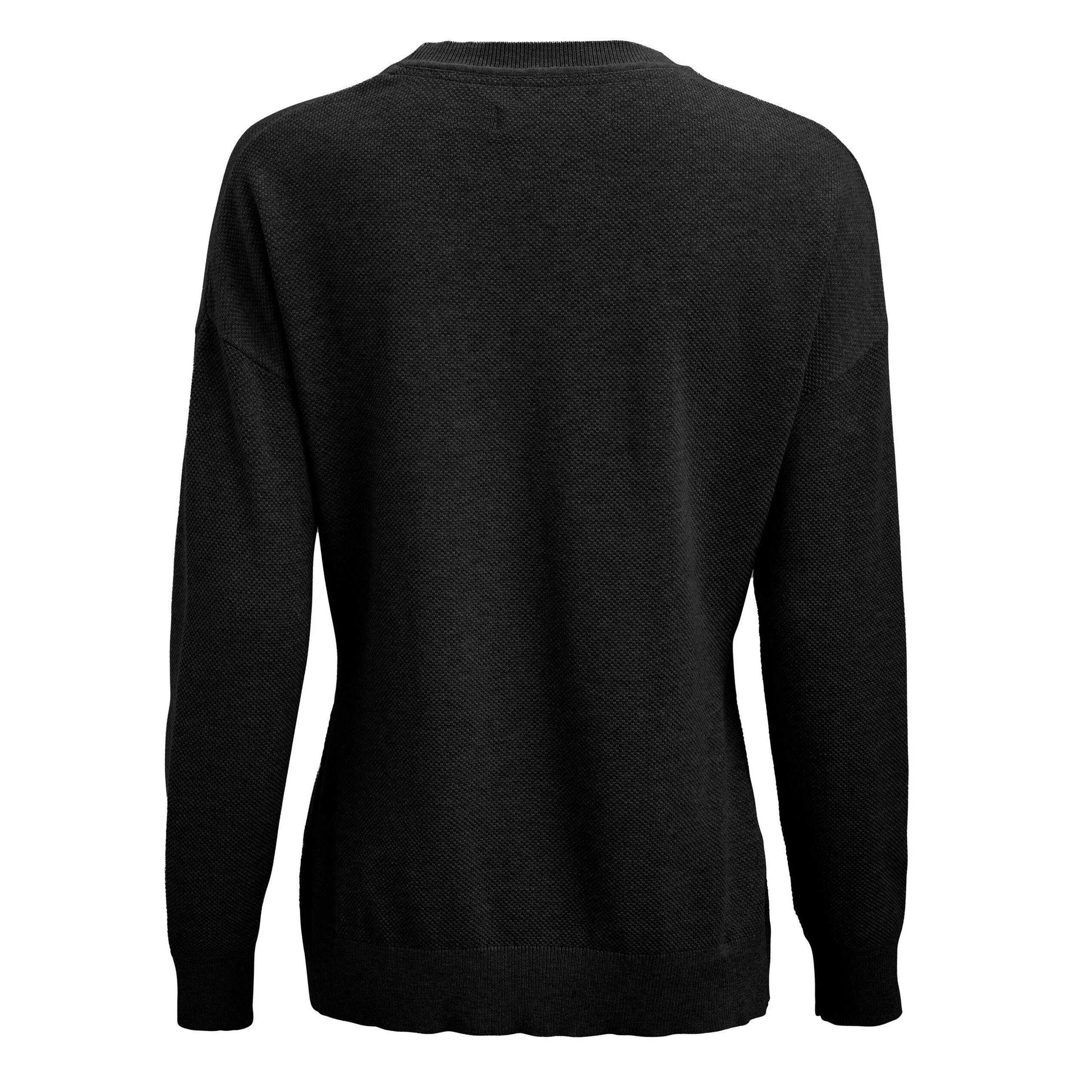 Black - Back - James Harvest Womens-Ladies Ashland Knitted Casual Sweatshirt