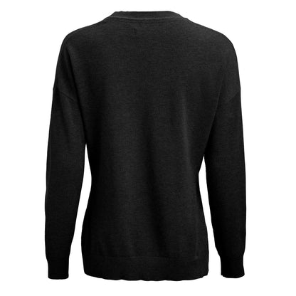 Black - Back - James Harvest Womens-Ladies Ashland Knitted Casual Sweatshirt
