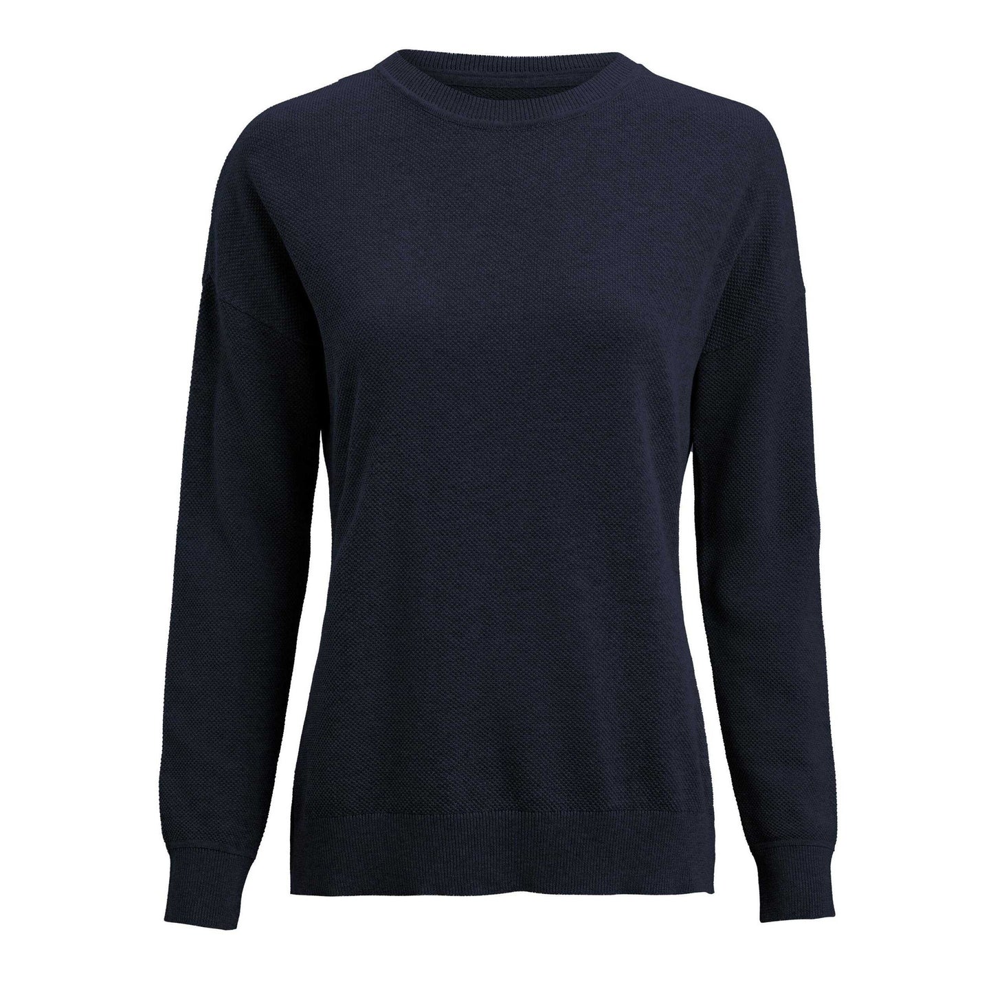 Navy - Front - James Harvest Womens-Ladies Ashland Knitted Casual Sweatshirt
