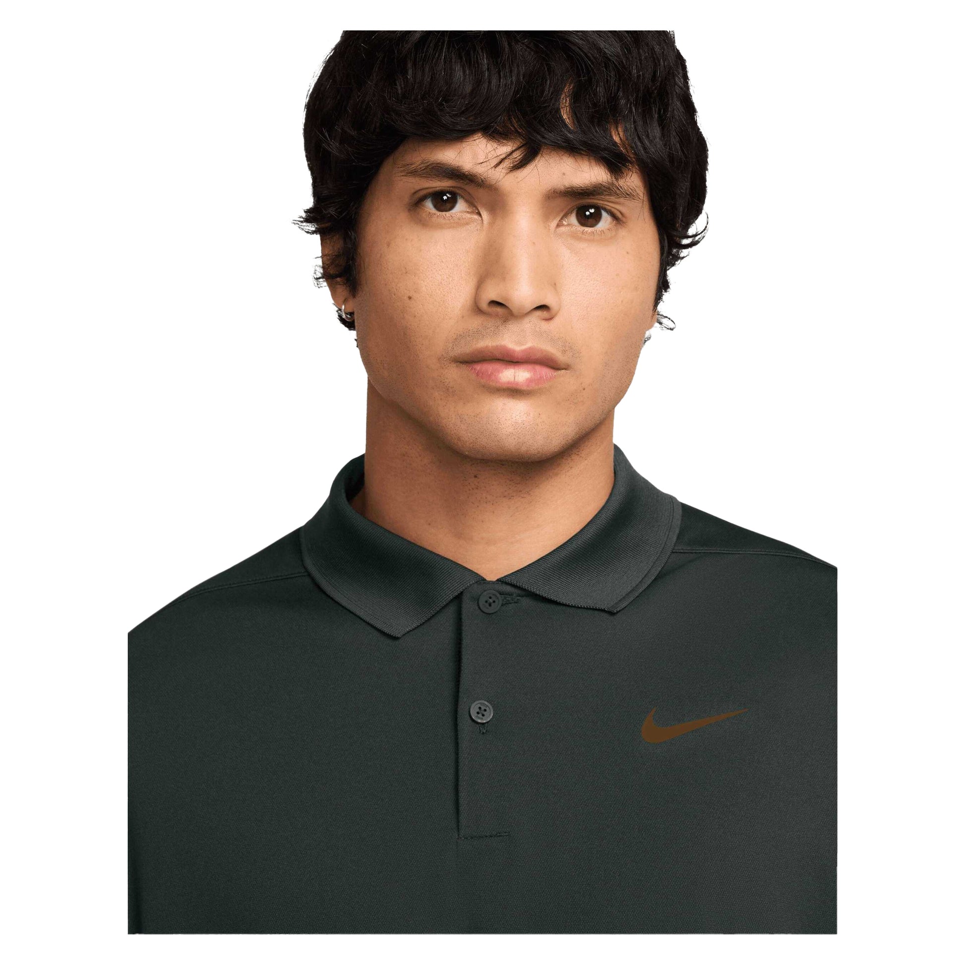Forest Night-Olive - Side - Nike Mens Victory Solid Polo Shirt