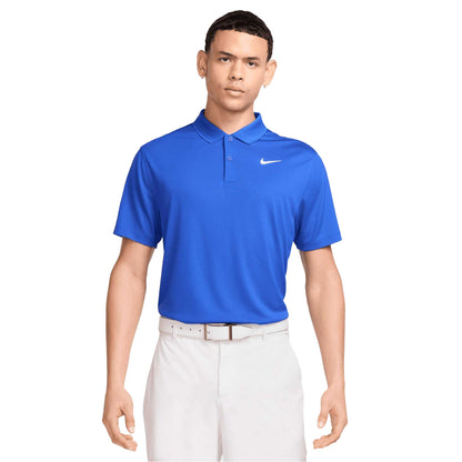 Game Royal-White - Front - Nike Mens Victory Solid Polo Shirt