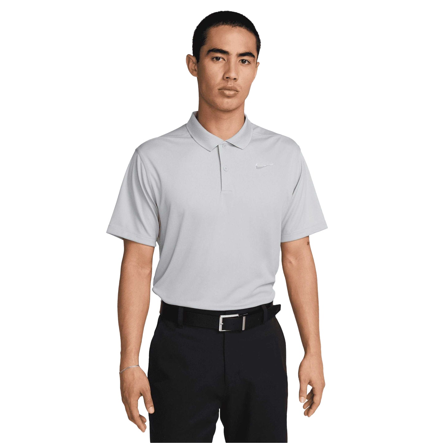 Wolf Grey-White - Front - Nike Mens Victory Solid Polo Shirt