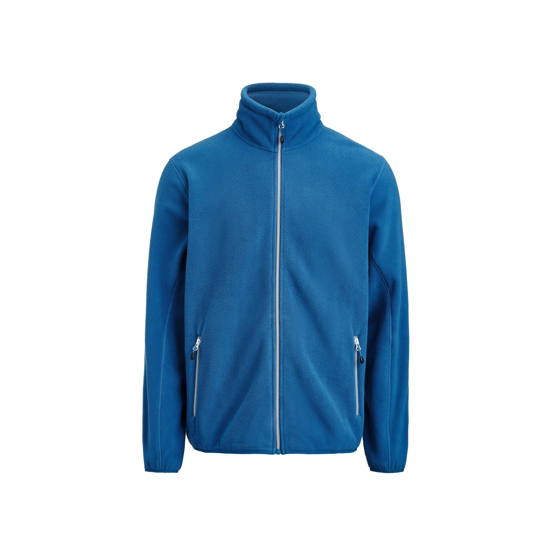 Bright Blue - Back - Printer Mens Rocket Full Zip Fleece Jacket