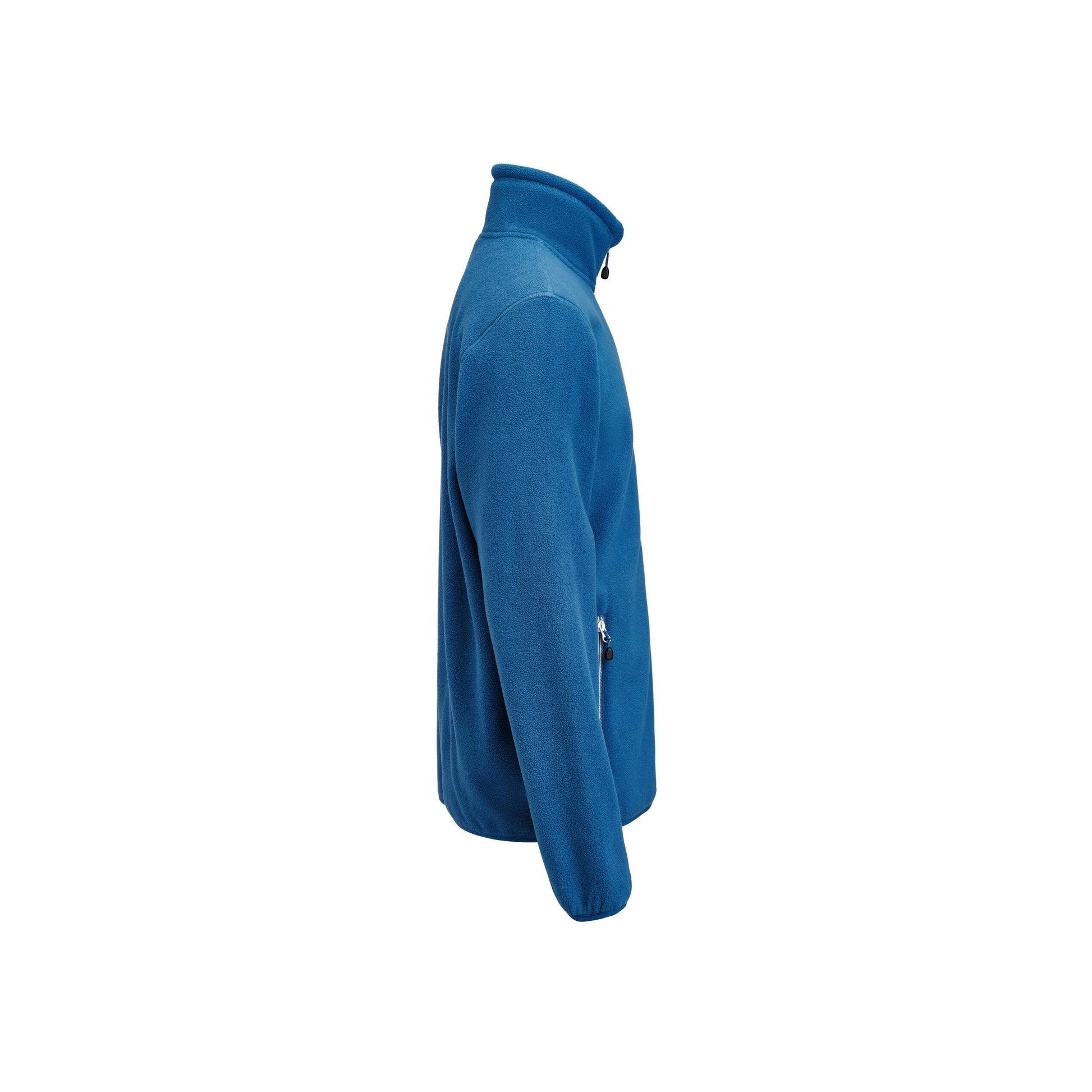 Bright Blue - Side - Printer Mens Rocket Full Zip Fleece Jacket