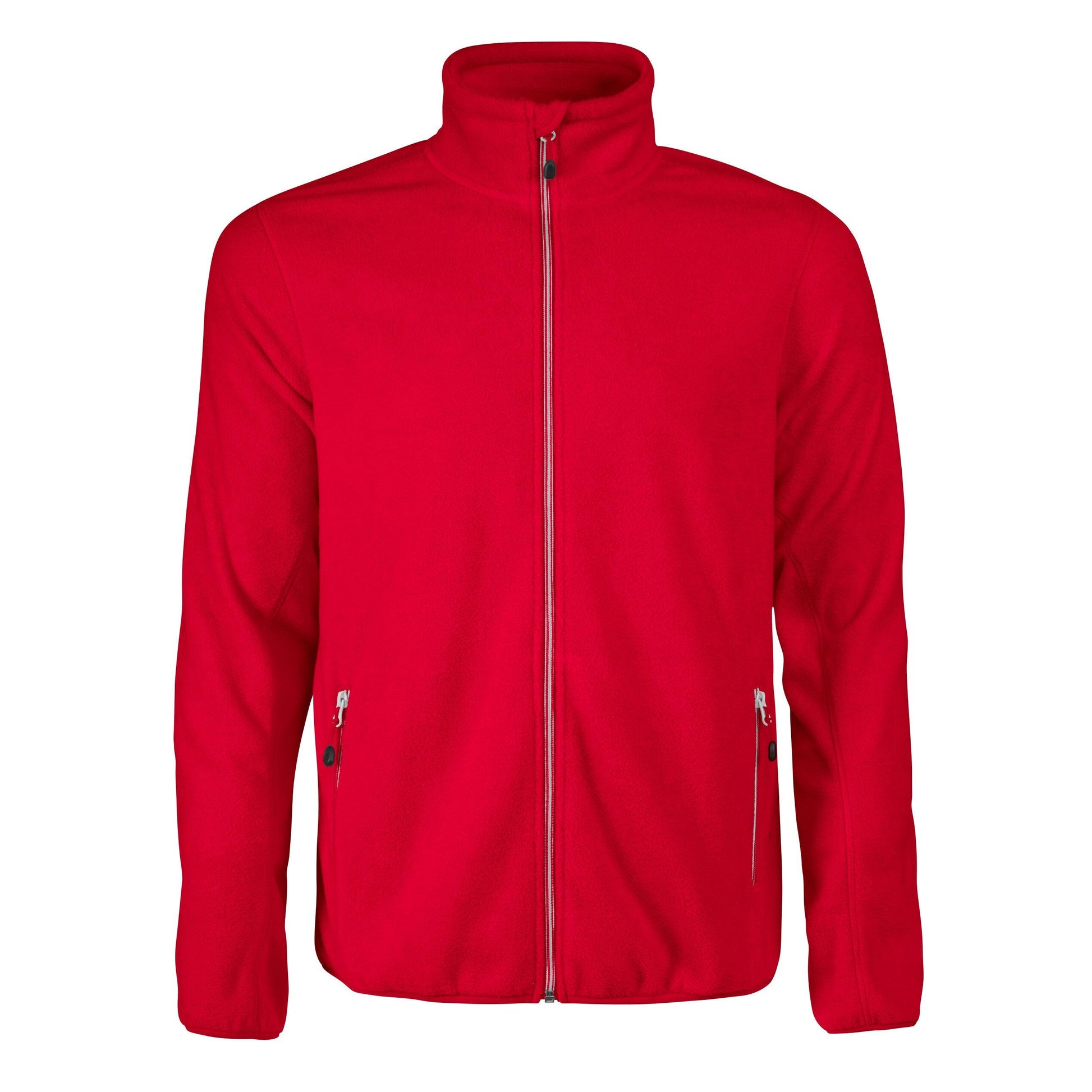 Red - Back - Printer Mens Rocket Full Zip Fleece Jacket