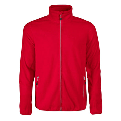 Red - Back - Printer Mens Rocket Full Zip Fleece Jacket