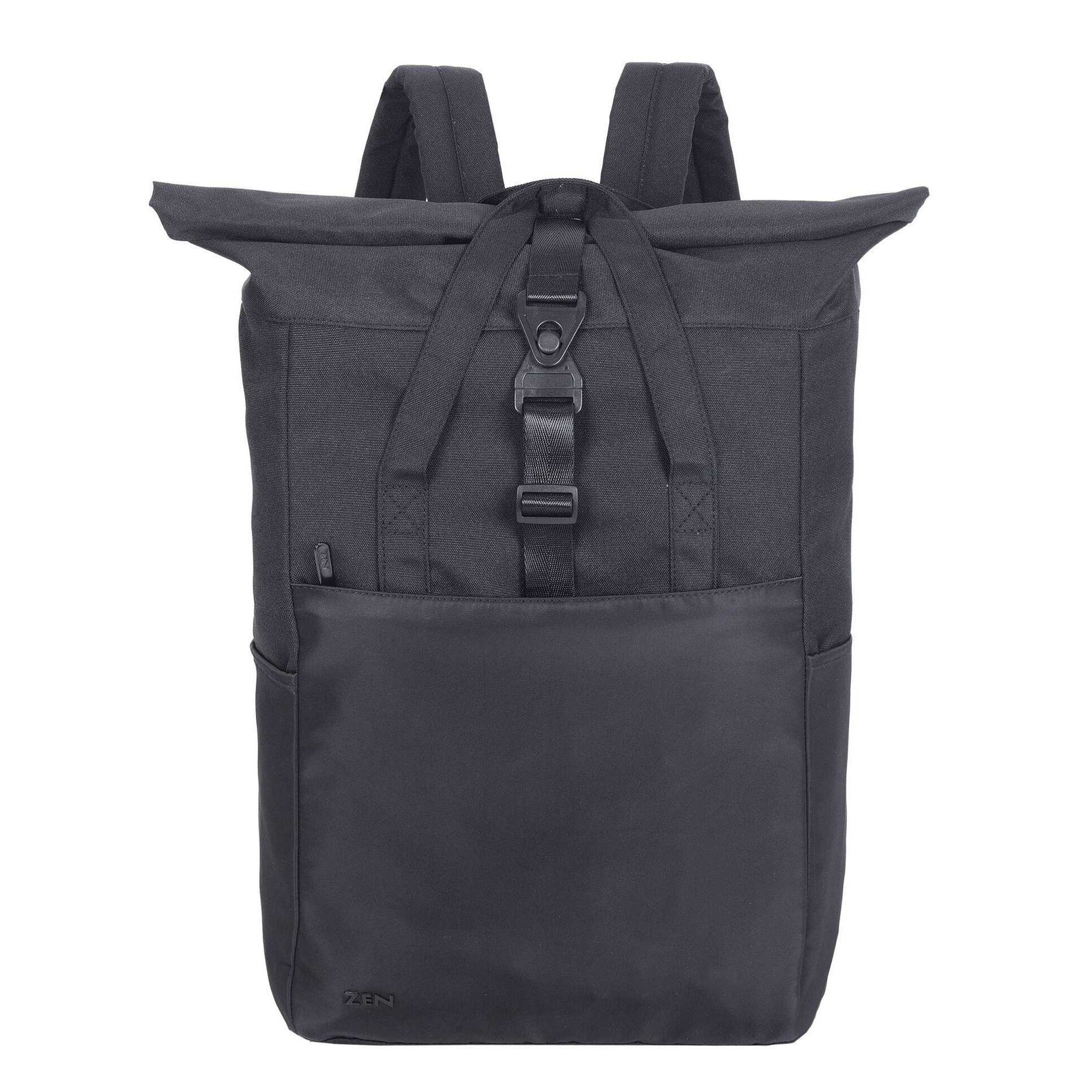 Black-Grey - Side - Shugon Ruby Roll Top Laptop Backpack