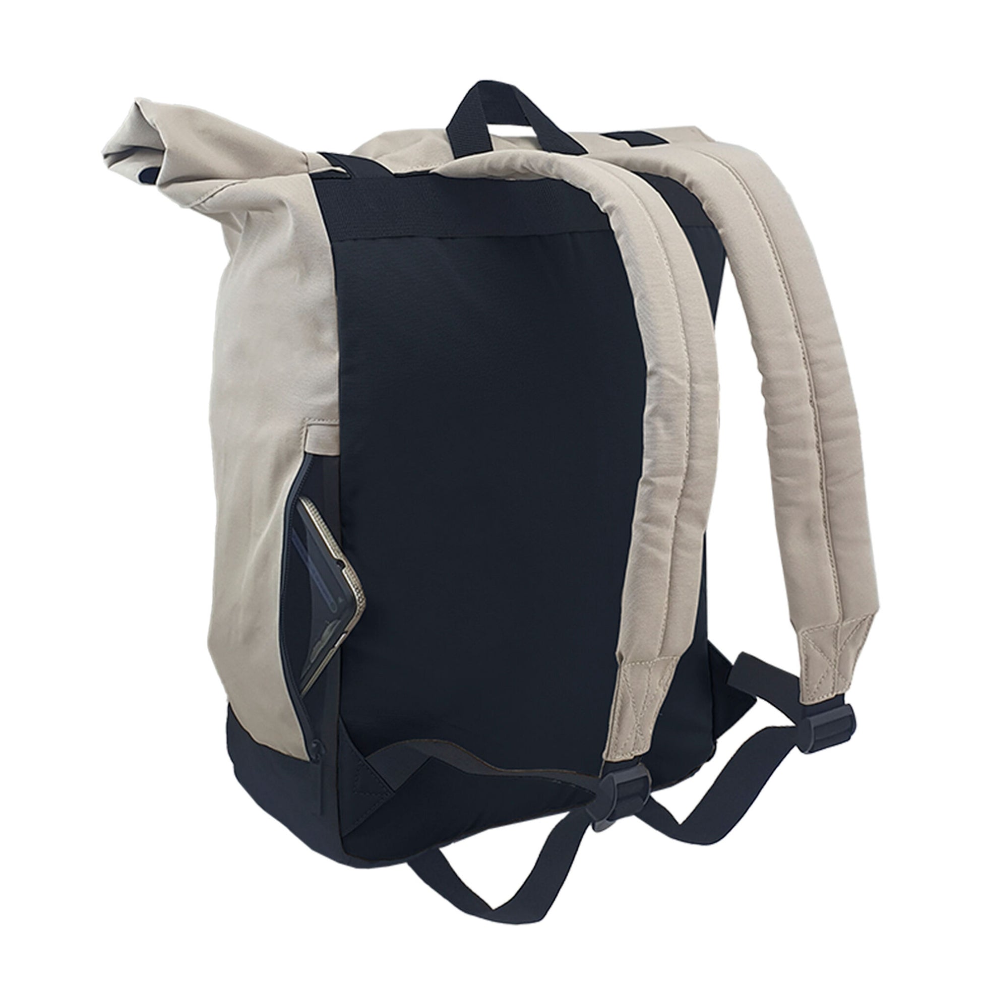 Sand-Black - Back - Shugon Budapest Laptop Backpack