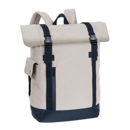 Sand-Black - Side - Shugon Budapest Laptop Backpack