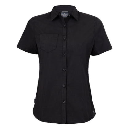 Black - Front - Craghoppers Womens-Ladies Kiwi Short-Sleeved Shirt