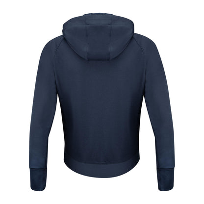 Navy - Side - James Harvest Womens-Ladies Keyport Hooded Hybrid Jacket