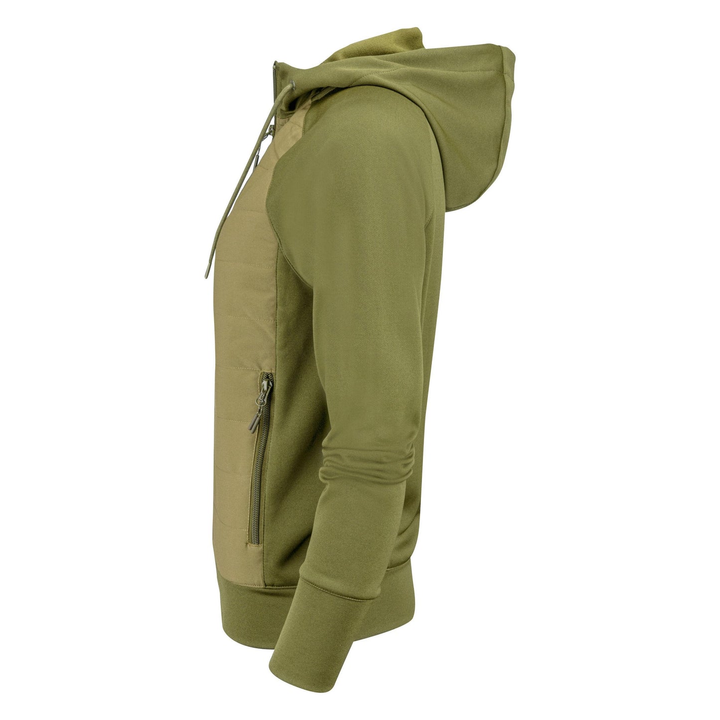 Moss Green - Lifestyle - James Harvest Womens-Ladies Keyport Hooded Hybrid Jacket