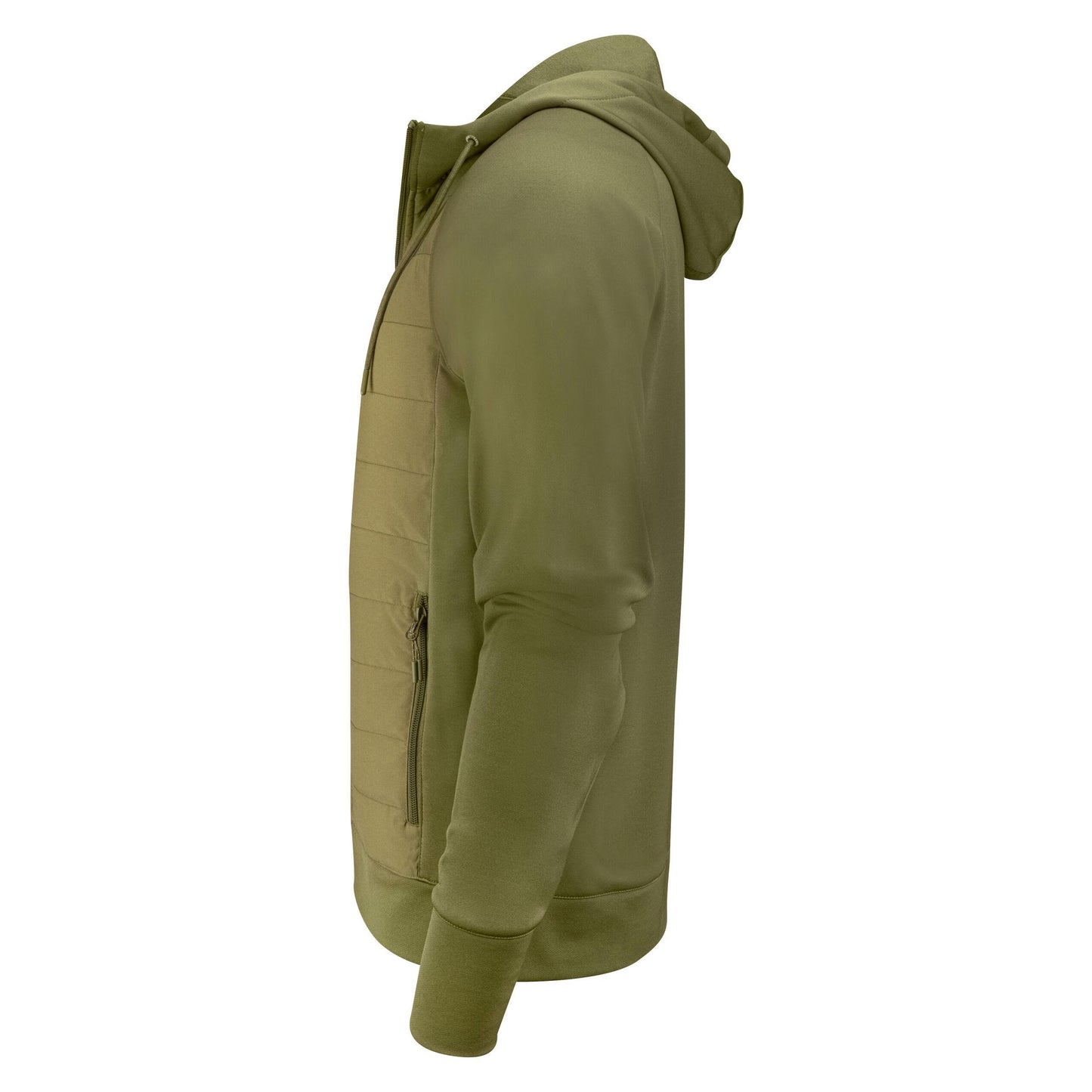 Moss Green - Lifestyle - James Harvest Mens Keyport Hooded Hybrid Jacket