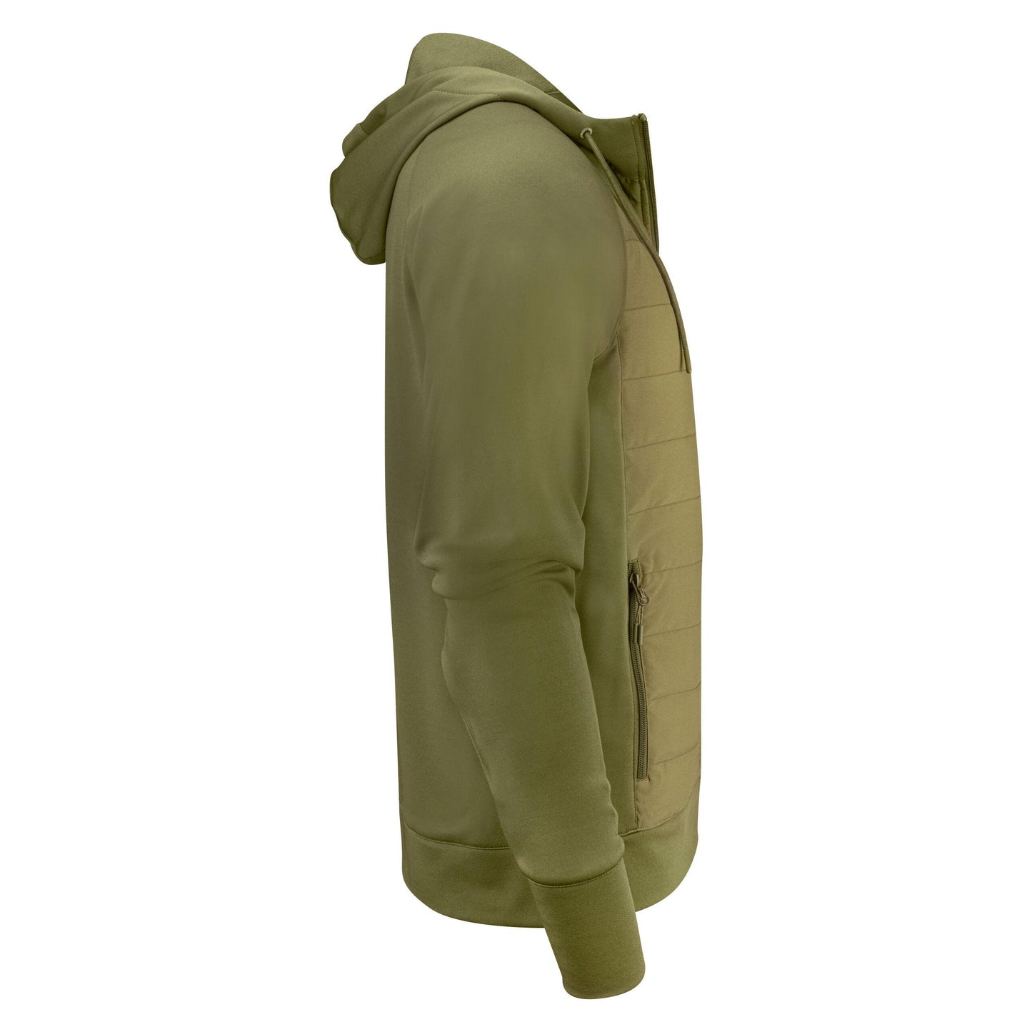 Moss Green - Pack Shot - James Harvest Mens Keyport Hooded Hybrid Jacket