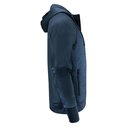 Navy - Pack Shot - James Harvest Mens Keyport Hooded Hybrid Jacket