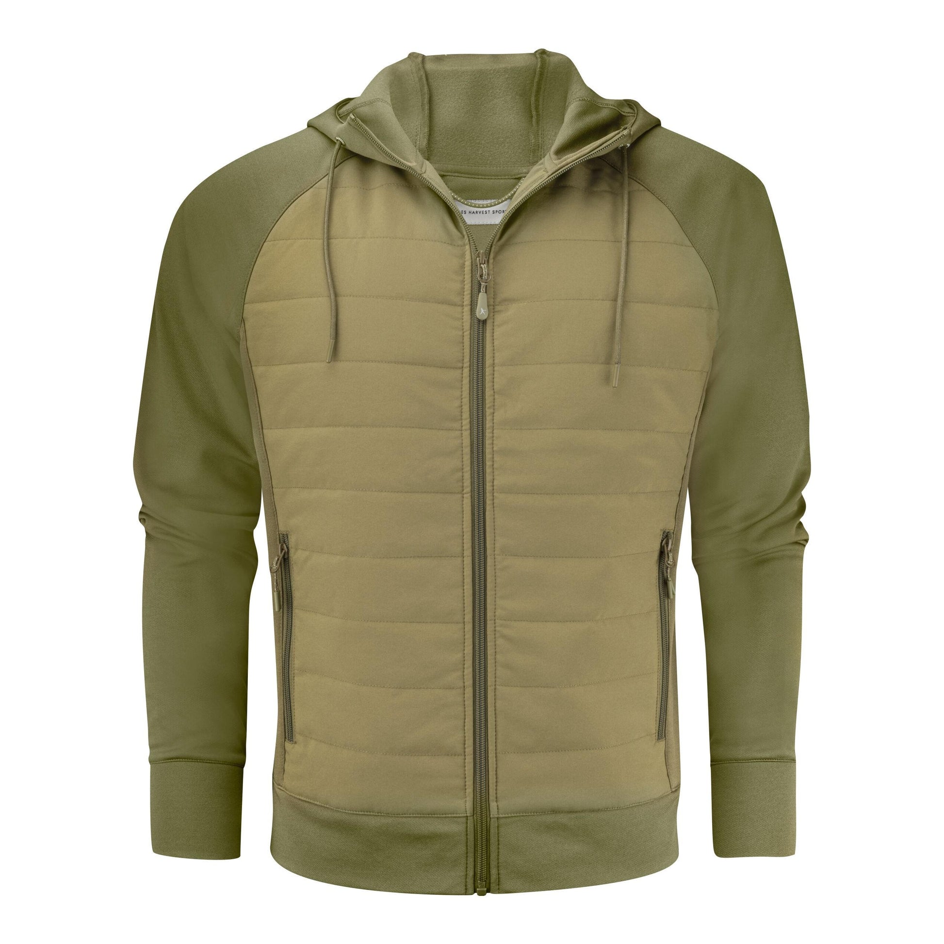 Black - Front - James Harvest Mens Keyport Hooded Hybrid Jacket