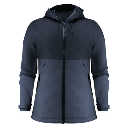 Navy - Back - James Harvest Womens-Ladies Northville Two Tone Shell Jacket