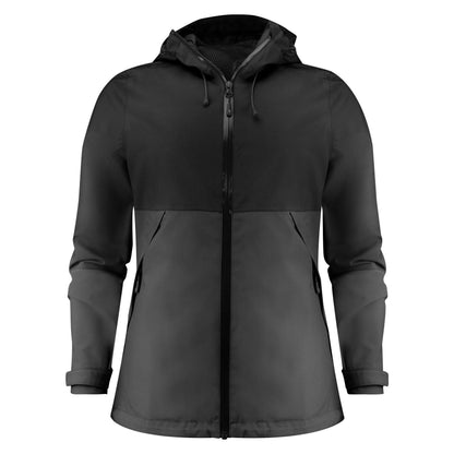 Black - Back - James Harvest Womens-Ladies Northville Two Tone Shell Jacket