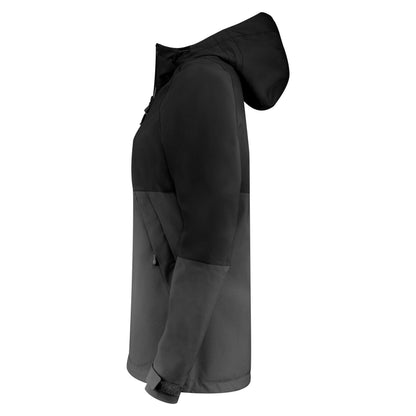 Black - Side - James Harvest Womens-Ladies Northville Two Tone Shell Jacket