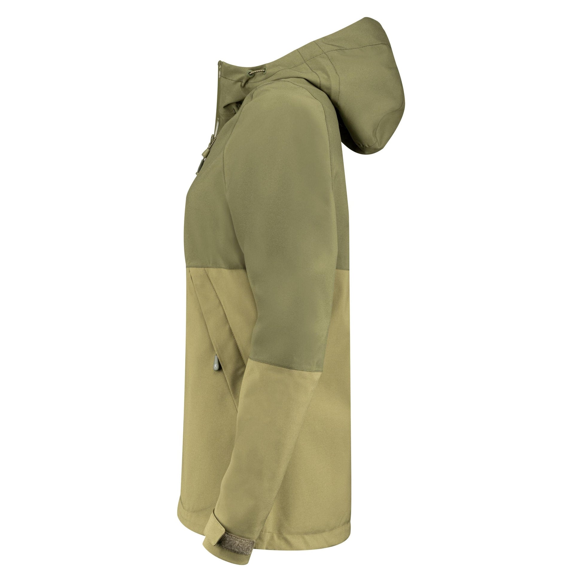 Moss Green - Side - James Harvest Womens-Ladies Northville Two Tone Shell Jacket