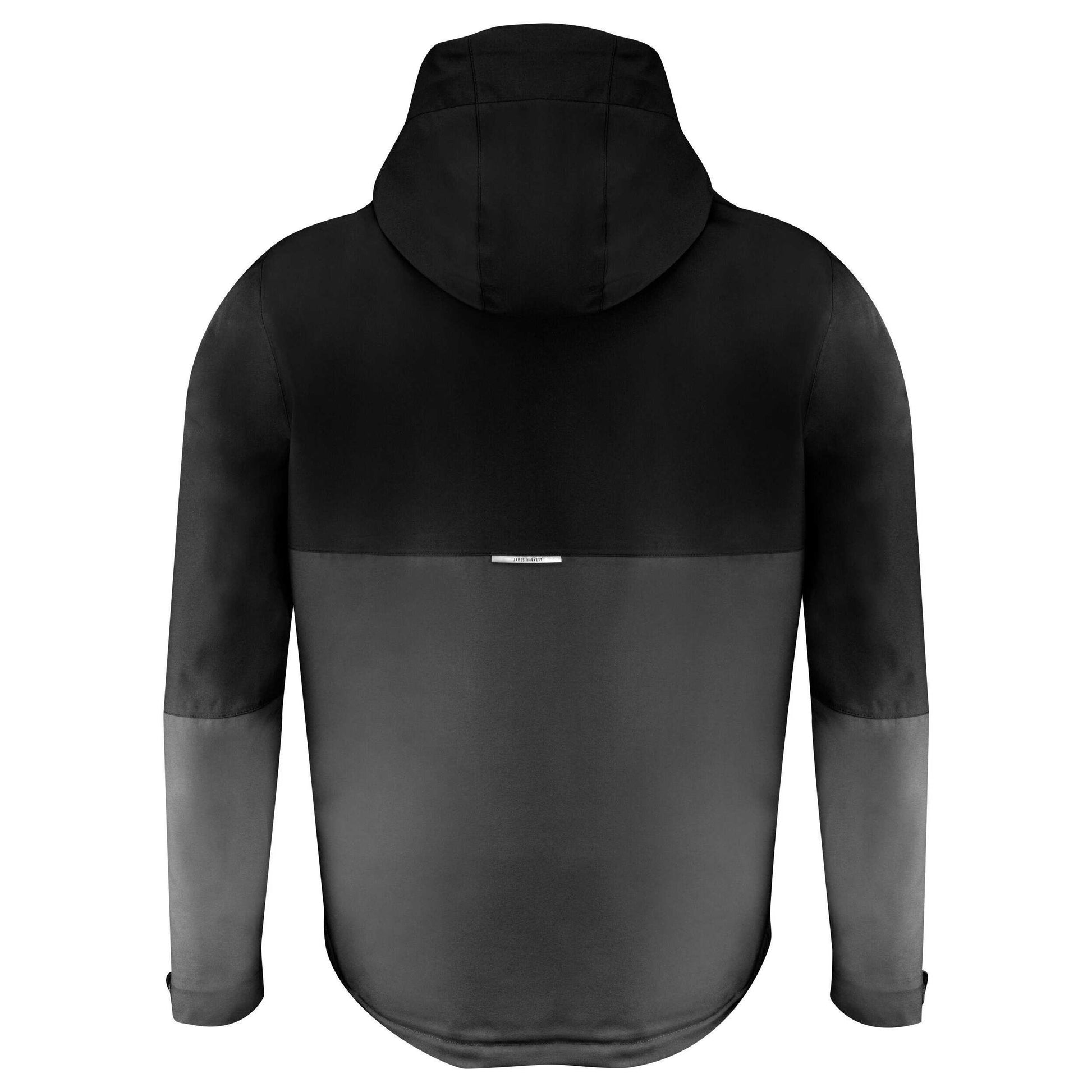 Black - Back - James Harvest Mens Northville Two Tone Shell Jacket