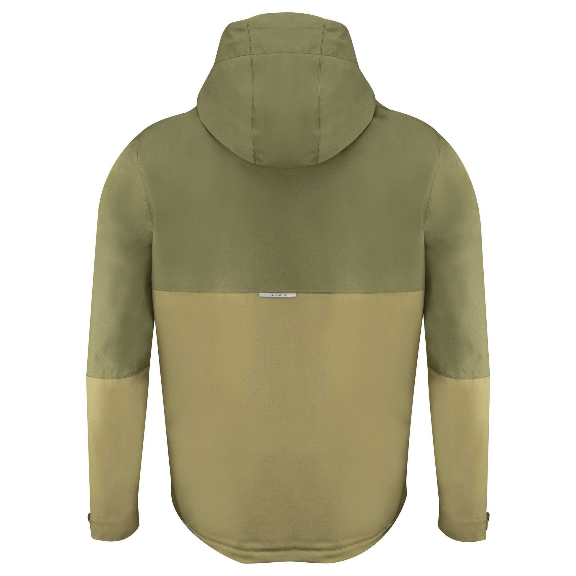 Moss Green - Back - James Harvest Mens Northville Two Tone Shell Jacket