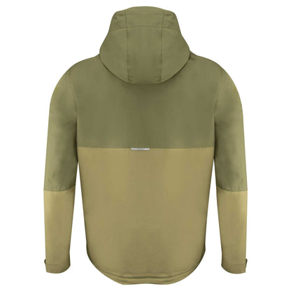 Moss Green - Back - James Harvest Mens Northville Two Tone Shell Jacket