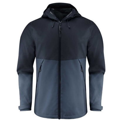 Navy - Front - James Harvest Mens Northville Two Tone Shell Jacket