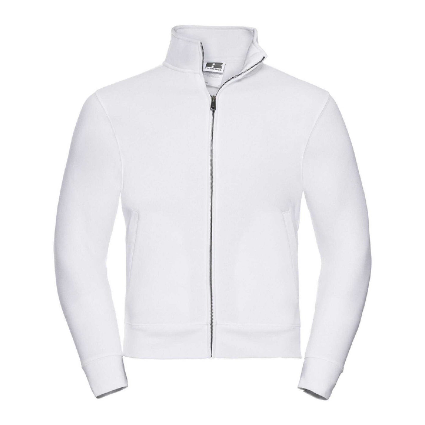 White - Front - Russell Mens Authentic Sweat Jacket