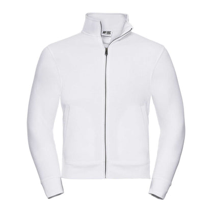 White - Front - Russell Mens Authentic Sweat Jacket