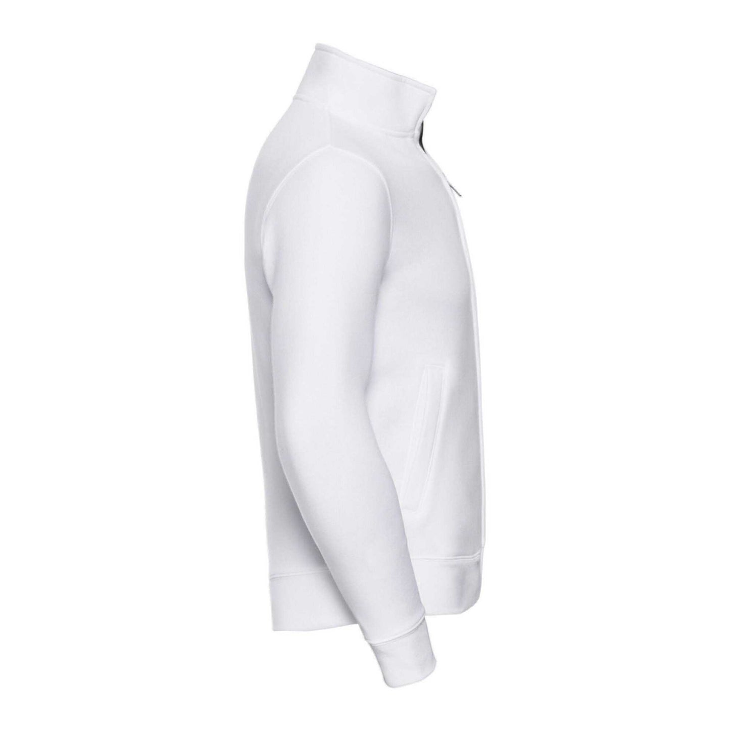 White - Side - Russell Mens Authentic Sweat Jacket