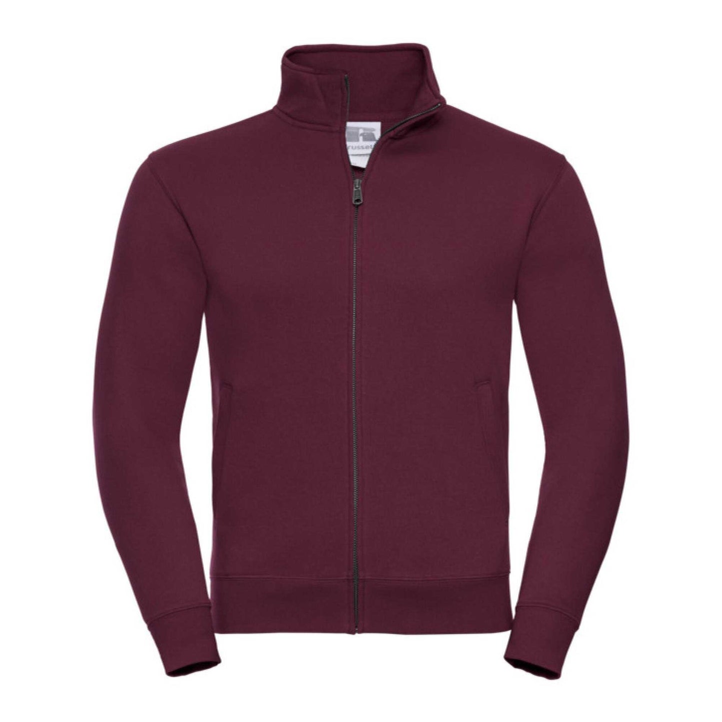 Burgundy - Front - Russell Mens Authentic Sweat Jacket