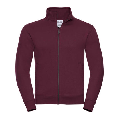 Burgundy - Front - Russell Mens Authentic Sweat Jacket
