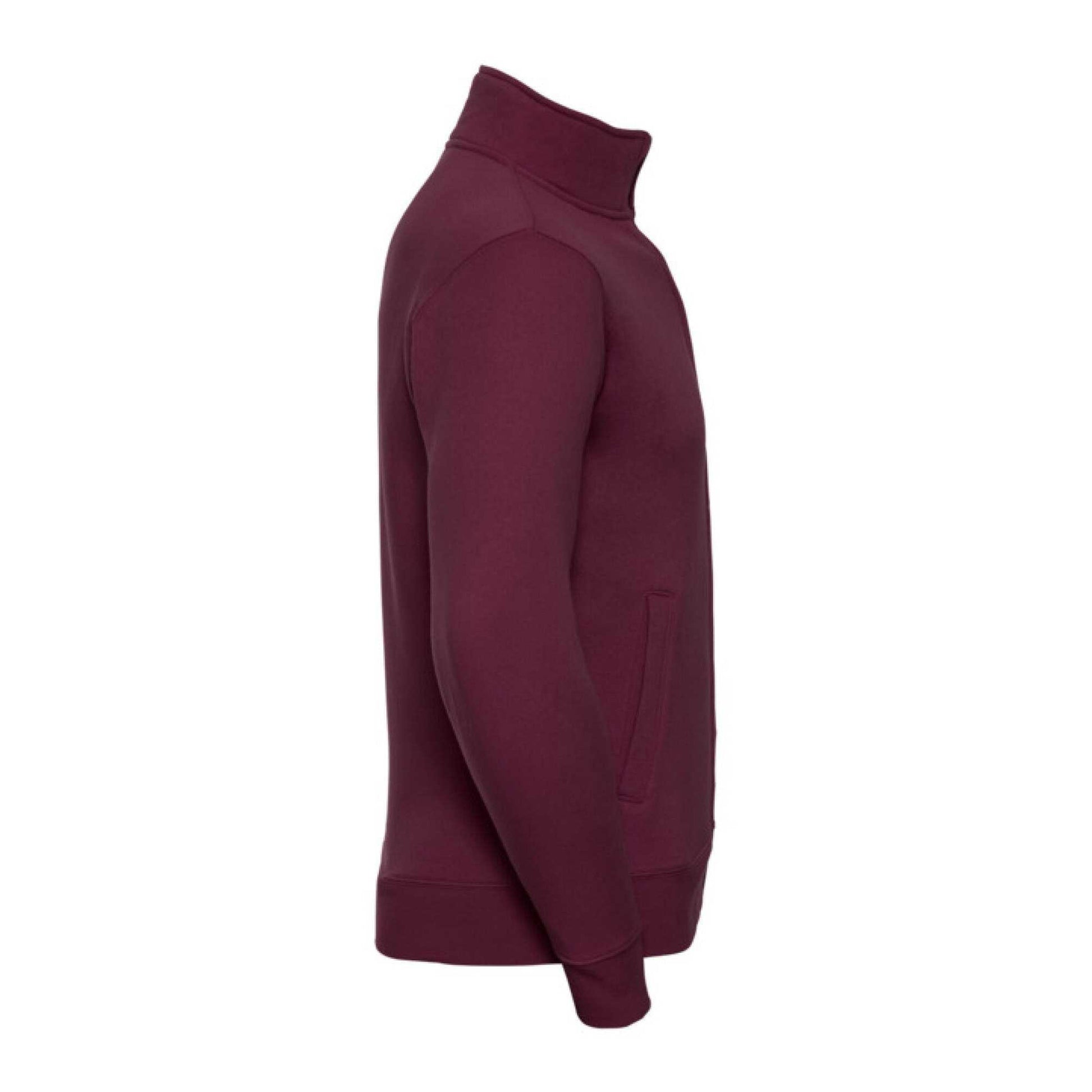 Burgundy - Side - Russell Mens Authentic Sweat Jacket