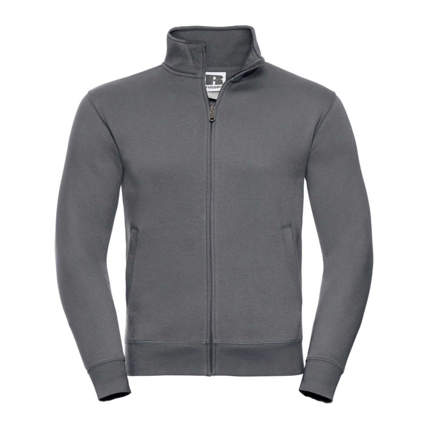 Convoy Grey - Front - Russell Mens Authentic Sweat Jacket