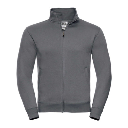 Convoy Grey - Front - Russell Mens Authentic Sweat Jacket