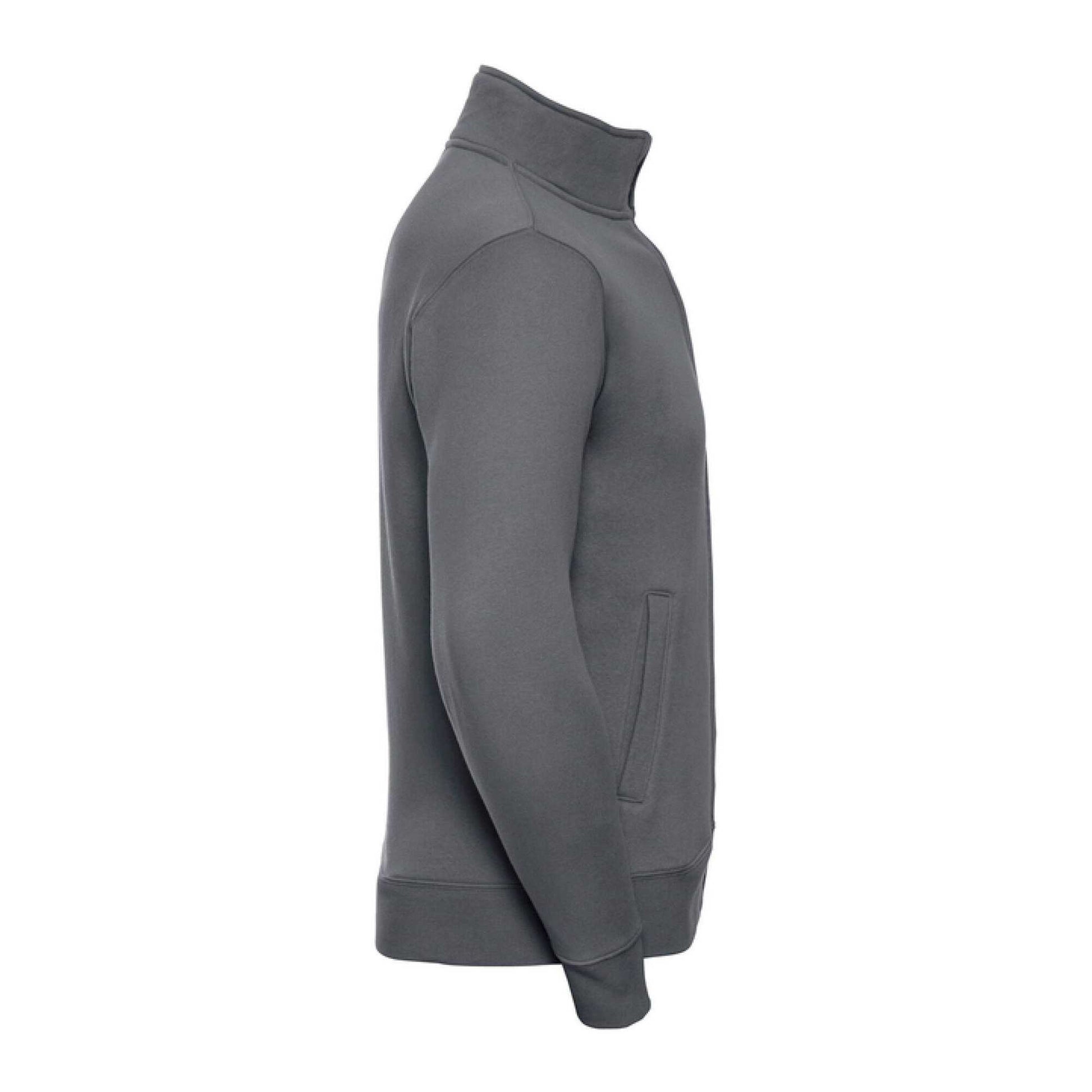 Convoy Grey - Side - Russell Mens Authentic Sweat Jacket