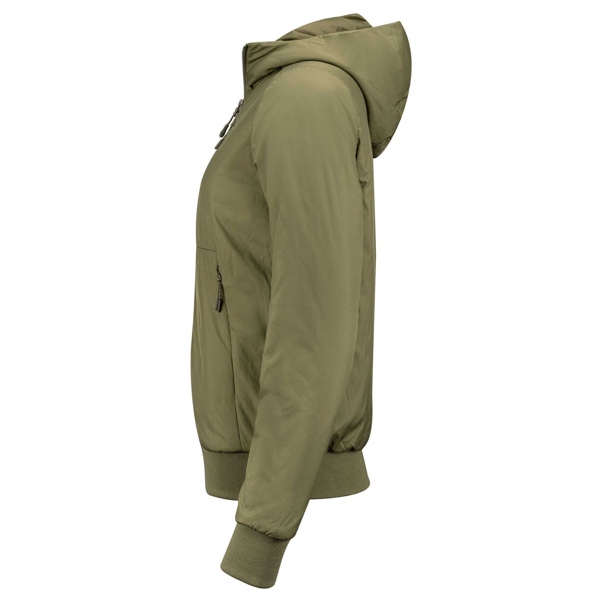 Moss Green - Side - James Harvest Womens-Ladies Franklin Lightweight Jacket