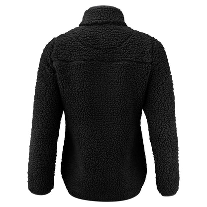 Black - Back - James Harvest Womens-Ladies Kingsley Sherpa Fleece Jacket