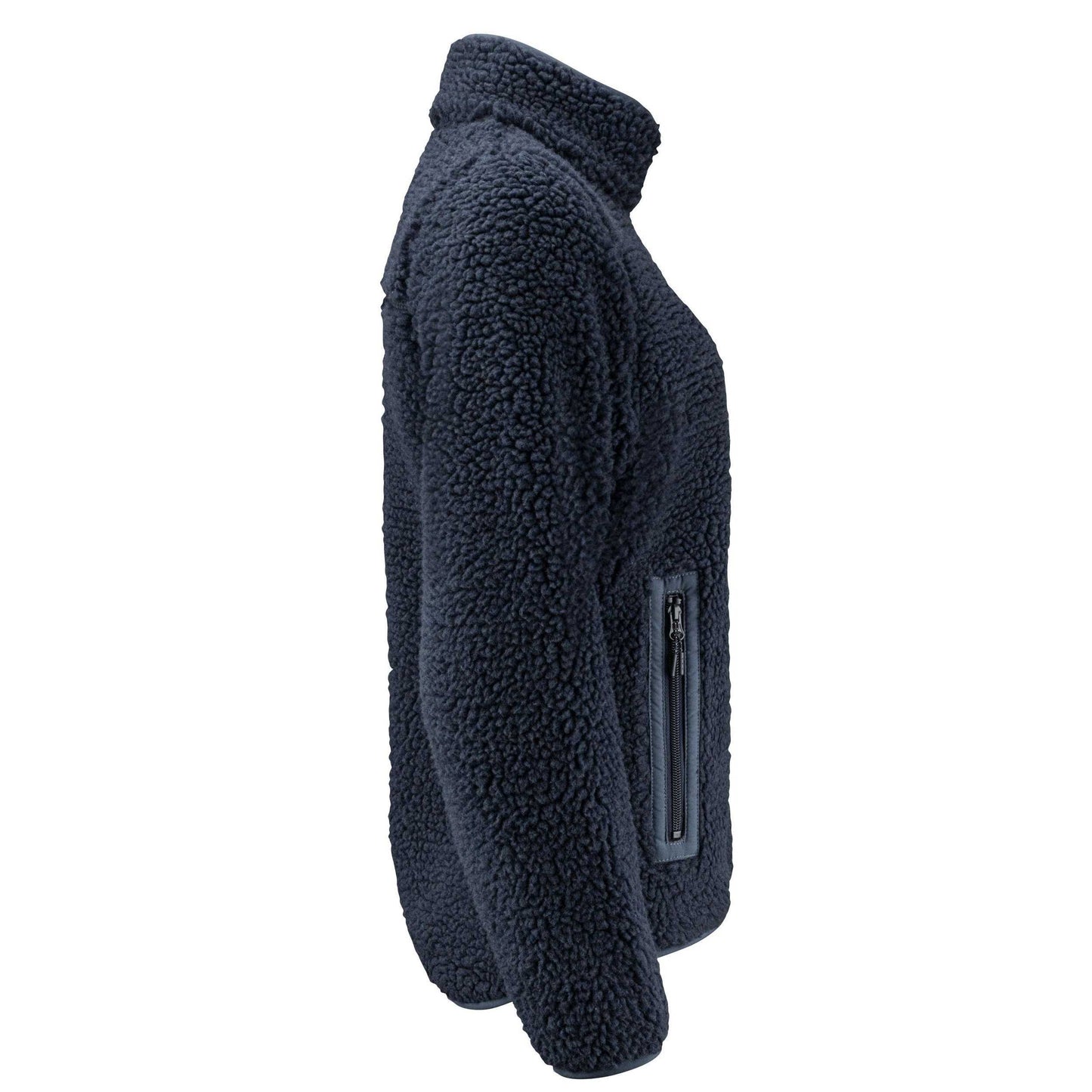 Navy - Lifestyle - James Harvest Womens-Ladies Kingsley Sherpa Fleece Jacket