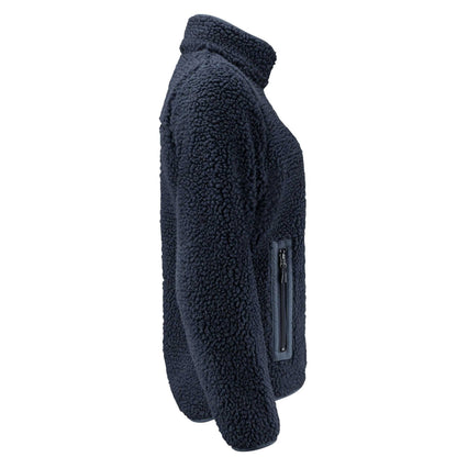 Navy - Lifestyle - James Harvest Womens-Ladies Kingsley Sherpa Fleece Jacket
