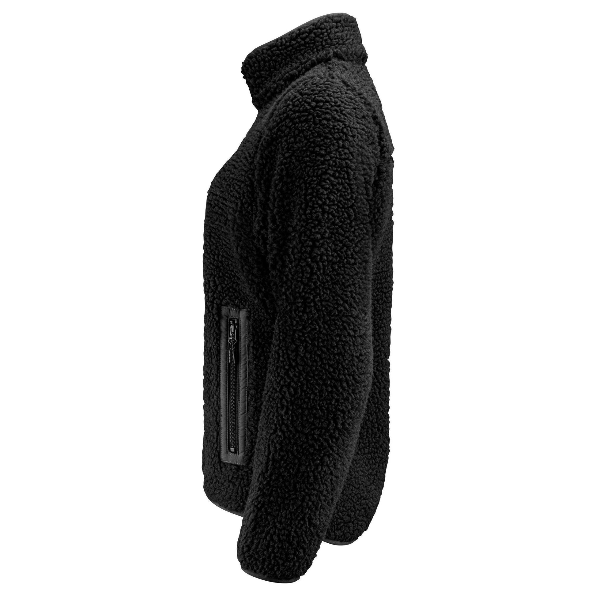 Black - Side - James Harvest Womens-Ladies Kingsley Sherpa Fleece Jacket