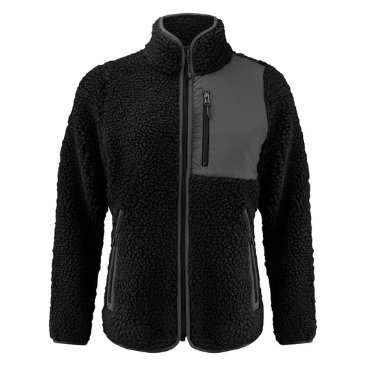 Black - Front - James Harvest Womens-Ladies Kingsley Sherpa Fleece Jacket