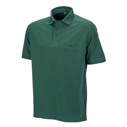 Bottle Green - Front - WORK-GUARD by Result Mens Apex Polo Shirt