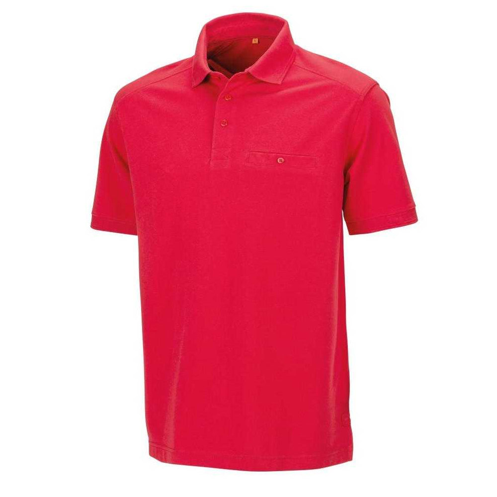 Red - Front - WORK-GUARD by Result Mens Apex Polo Shirt
