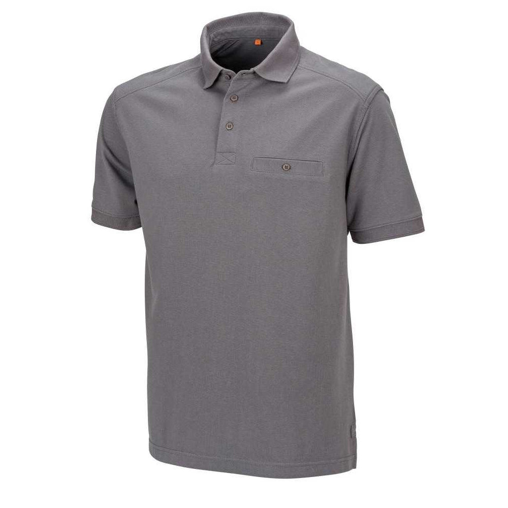 Workguard Grey - Front - WORK-GUARD by Result Mens Apex Polo Shirt