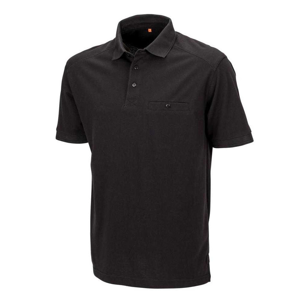 Black - Front - WORK-GUARD by Result Mens Apex Polo Shirt