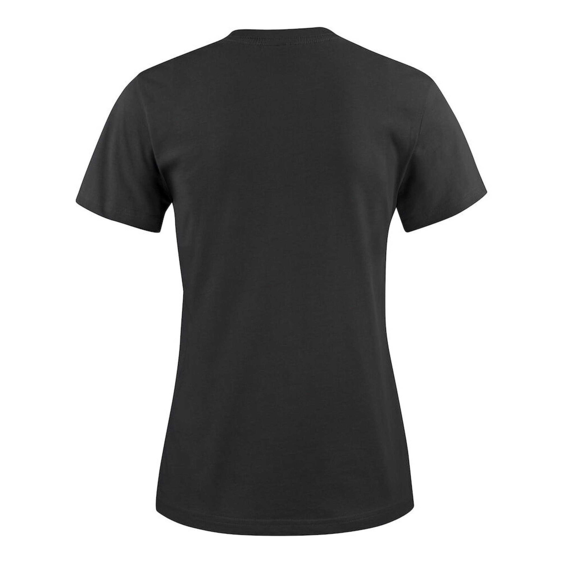 Black - Back - Printer Womens-Ladies Heavier Pro T-Shirt